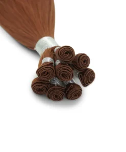 Hand Tied Weft Chestnut Brown A++