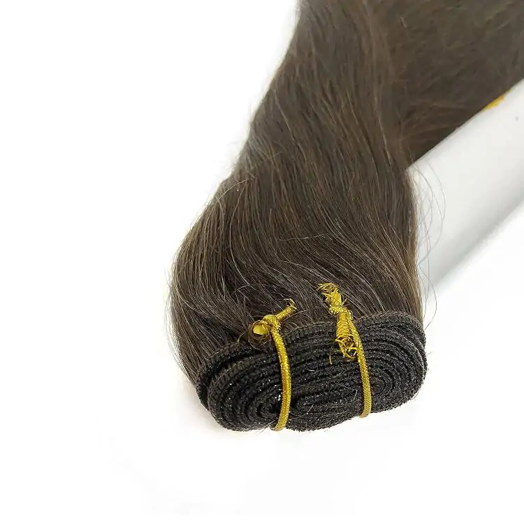 Hand Tied Weft Dark Brown A++ - Image 2
