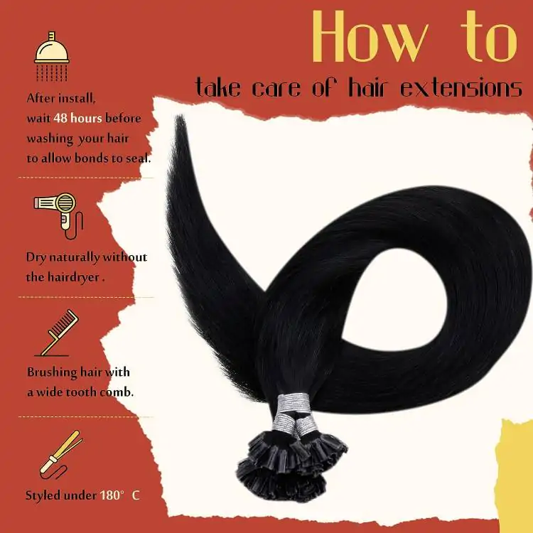 U-Tip Hair Extensions Natural A++ - Image 4