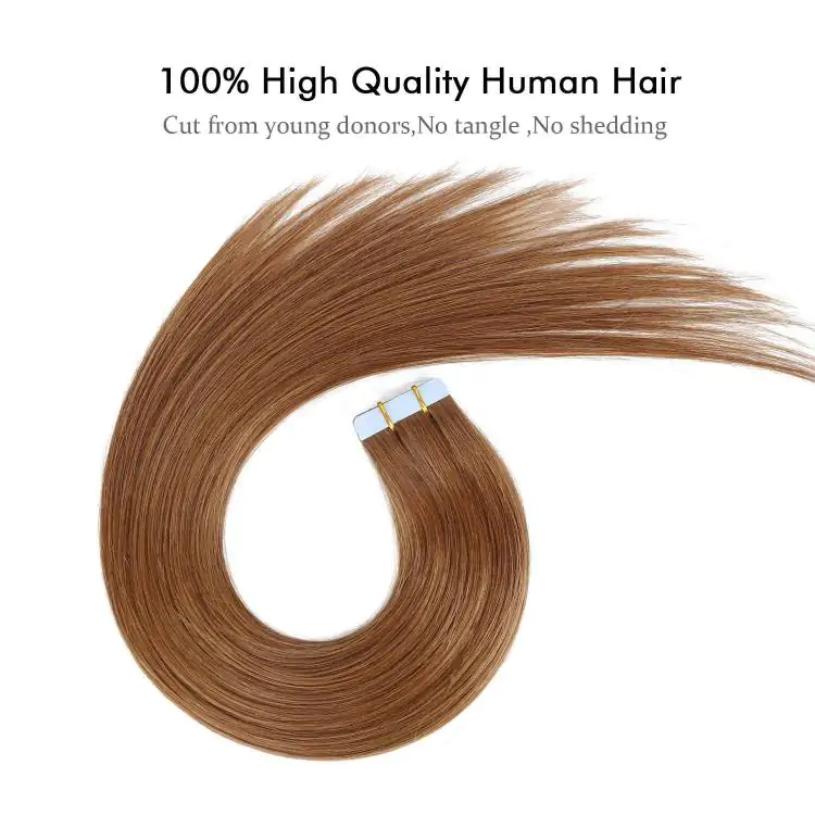 Tape In Chestnut Brown A++ - Image 2